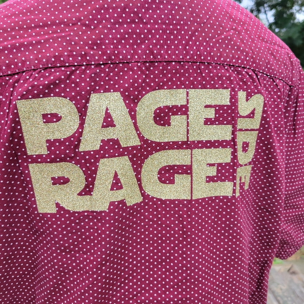 Phish inspired PAGE SIDE RAGE SIDE button up size Large
